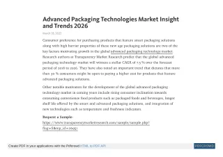 advanced packaging technologies market insight