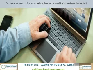 Forming a company in Germany Why is Germany a sought-after business destination