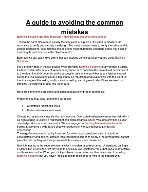 A guide to avoiding the common mistakes