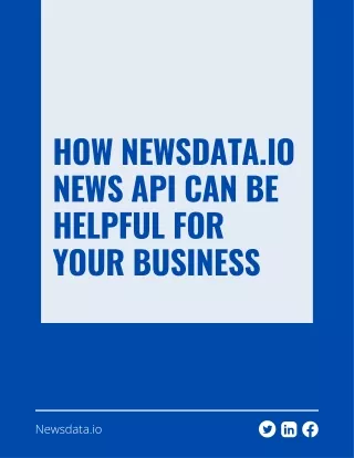How Newsdata.io news API can be helpful for your business?