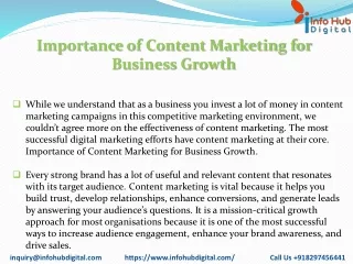importance of content marketing for business
