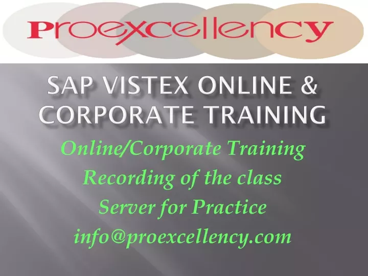 sap vistex online corporate training