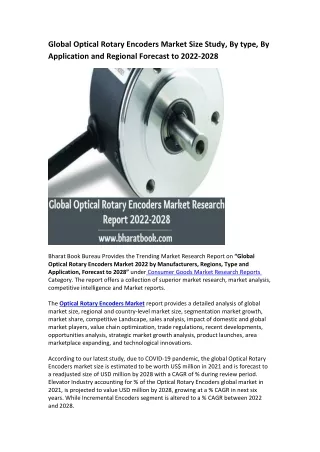 global optical rotary encoders market size study