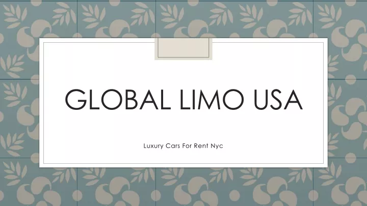 global limo usa