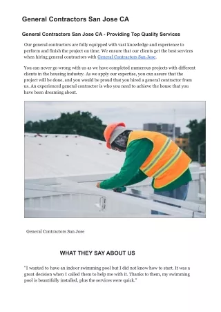 general contractors san jose ca