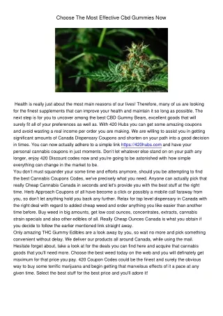 choose the most effective cbd gummies now