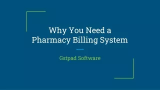 why you need a pharmacy billing system