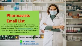 Pharmacists Mailing List | Verified Pharmacists Email Database