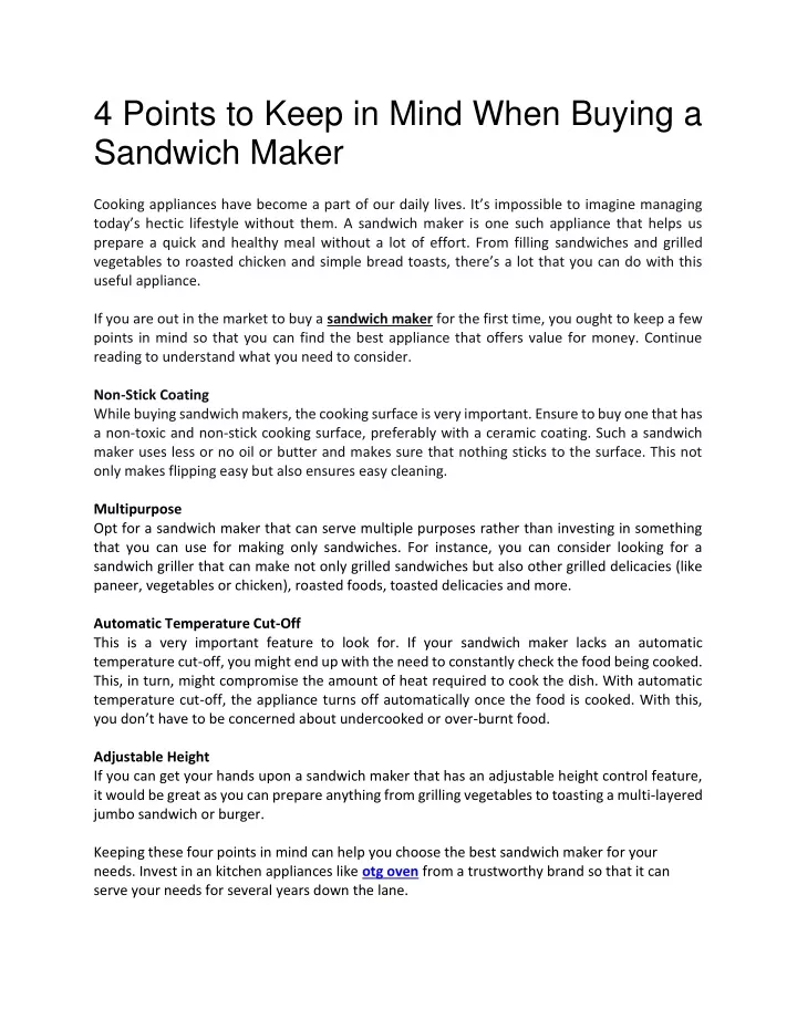 4 points to keep in mind when buying a sandwich