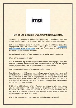 how to use instagram engagement rate calculator