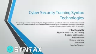 cyber security training syntax