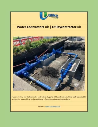 Water Contractors Uk