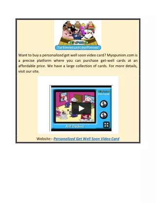want to buy a personalized get well soon video