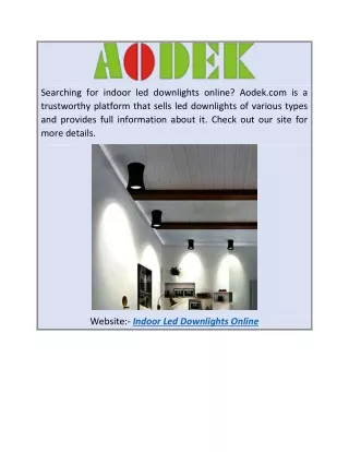 searching for indoor led downlights online aodek