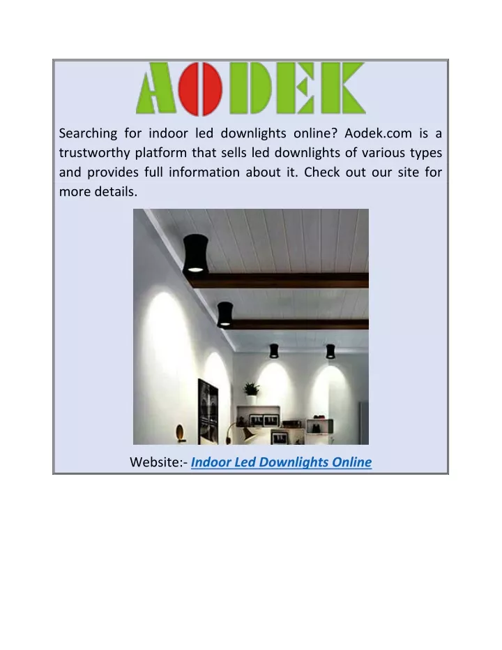 searching for indoor led downlights online aodek