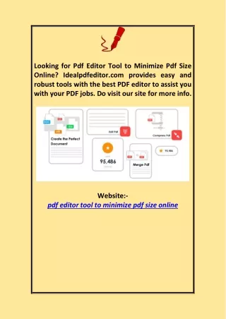 Pdf Editor Tool to Minimize Pdf Size Online Idealpdfeditor.com