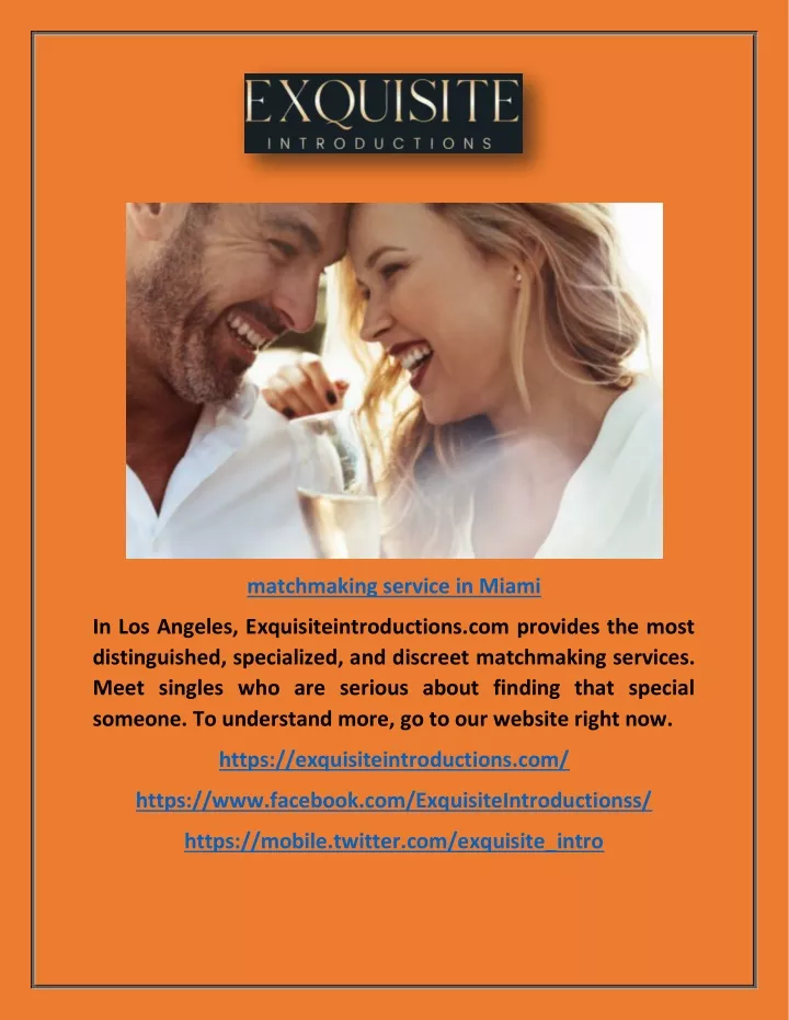 matchmaking service in miami