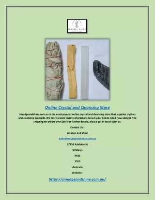 online crystal and cleansing store