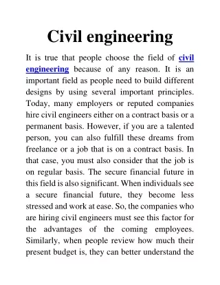 civil engineering