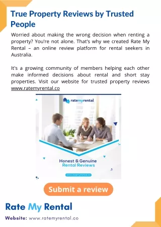 True Property Reviews by Trusted People