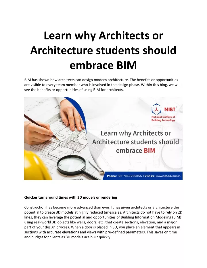 learn why architects or architecture students