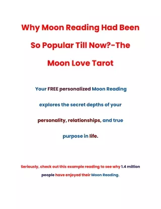 Why Moon Reading Had Been So Popular Till Now_-The Moon Love Tarot