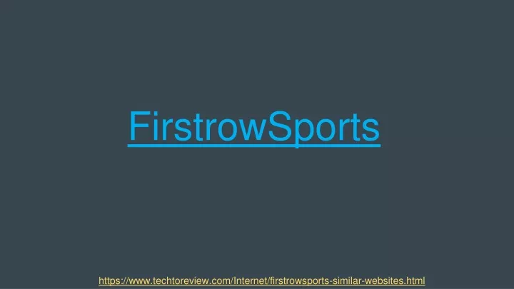 firstrowsports