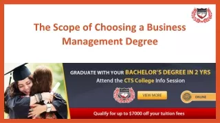 Scope of Choosing a Business Management Degree
