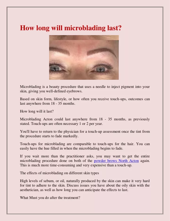 how long will microblading last