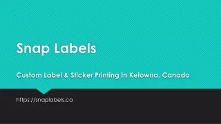 Custom Label Printing Company In Kelowna, Canada