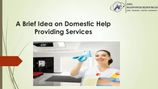 Best Domestic Help Service Providing Company