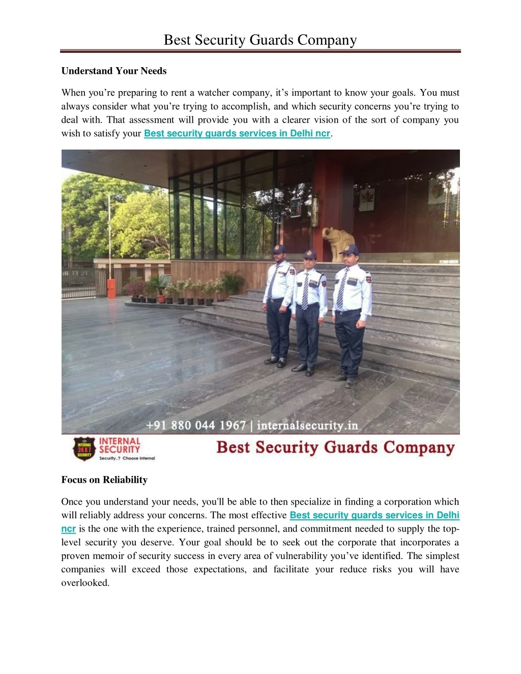 PPT - Best Security Guards Company PowerPoint Presentation, free ...