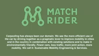 Carpooling and Ride Sharing Services Germany - Match Rider