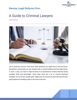 A Guide to Criminal Lawyers