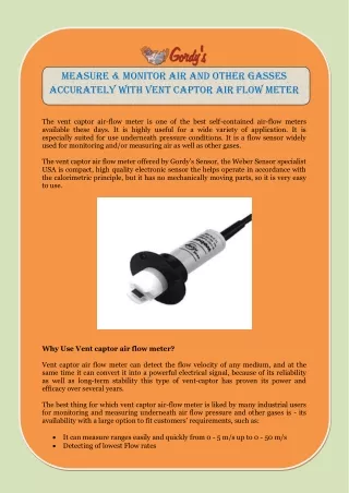 Measure & Monitor Air and Other Gasses Accurately with Vent Captor Air Flow Meter-converted