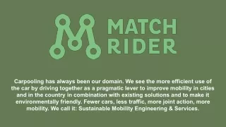 Carpooling and Ride Sharing Services Germany - Match Rider