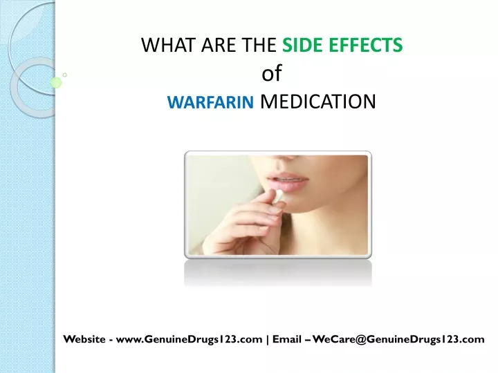 what are the side effects of warfarin medication