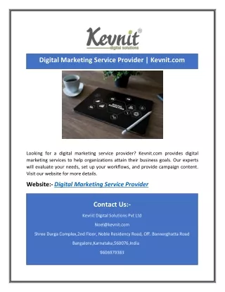 Digital Marketing Service Provider | Kevnit.com