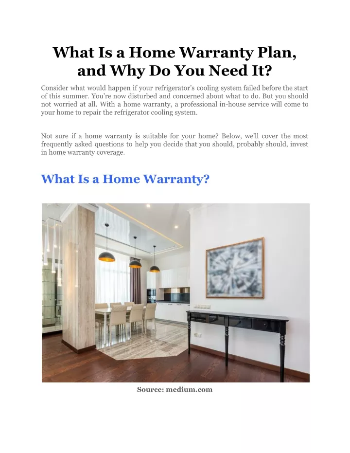 what is a home warranty plan and why do you need