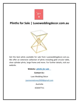 Plinths for Sale | Luxeweddingdecor.com.au