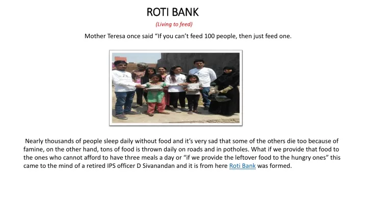 roti bank roti bank living to feed