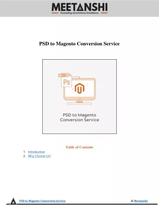 psd to magento conversion service table