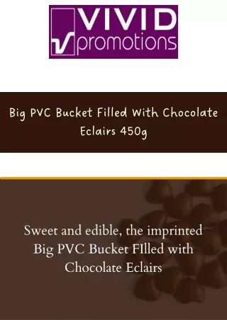 big pvc bucket filled with chocolate eclairs 450g