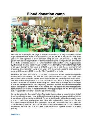 blood donation camp