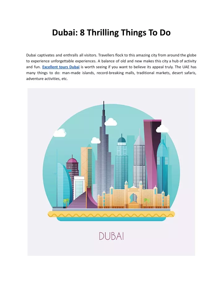 dubai 8 thrilling things to do