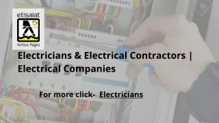 Electricians & Electrical Contractors | Electrical Companies