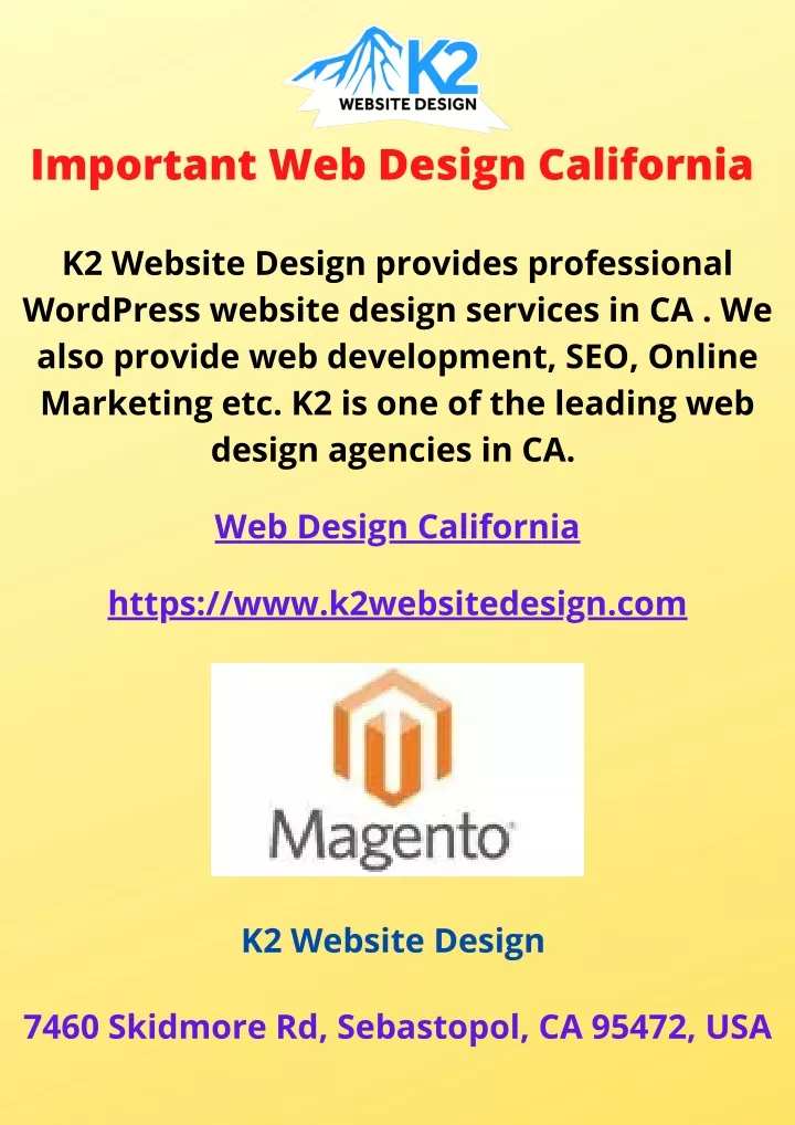 important web design california