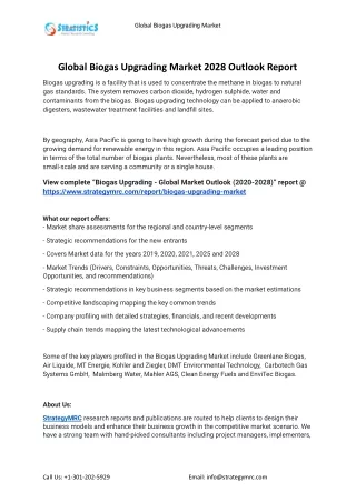 global biogas upgrading market