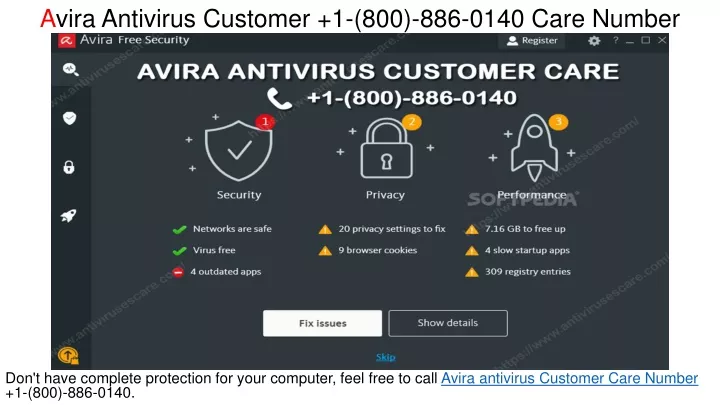 a vira antivirus customer 1 800 886 0140 care number