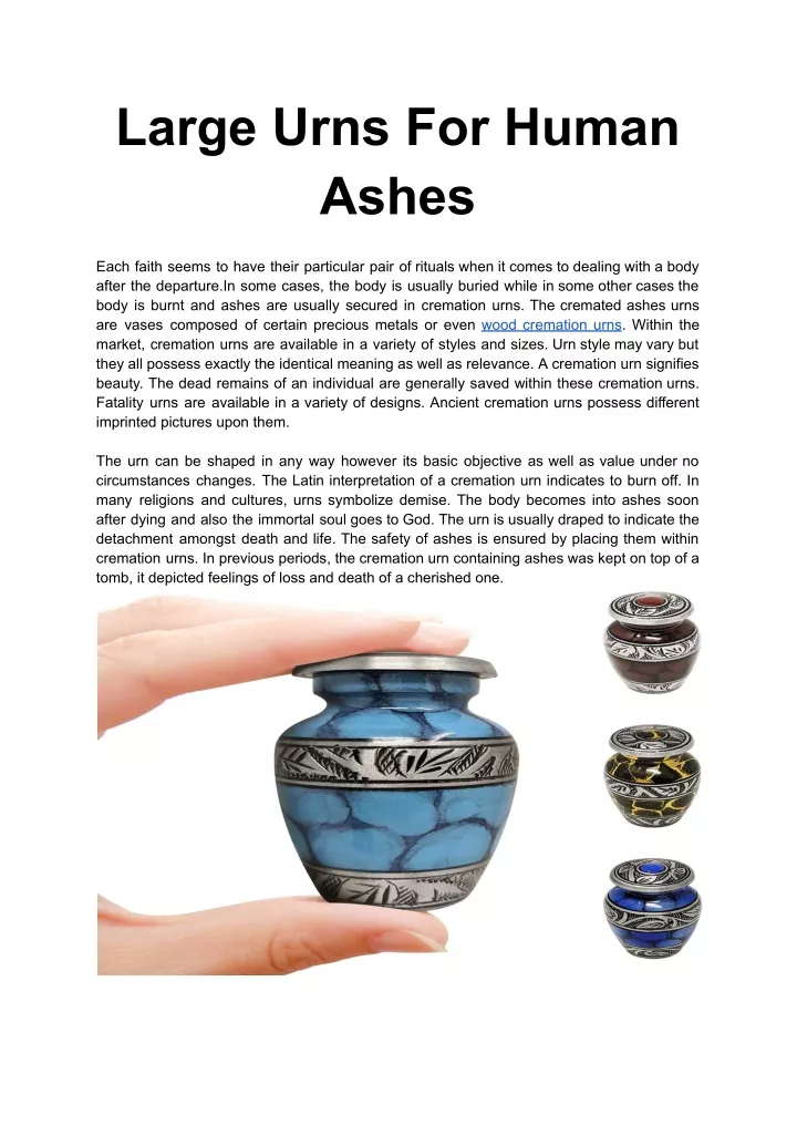 large urns for human ashes